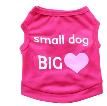 Pet Vest for Small Dogs with Heart Design