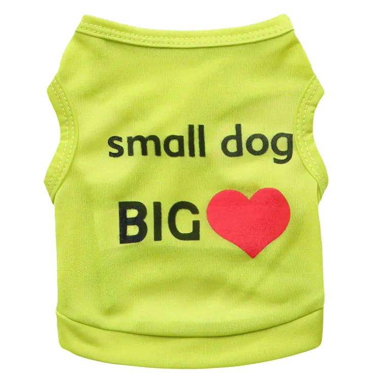 Pet Vest for Small Dogs with Heart Design